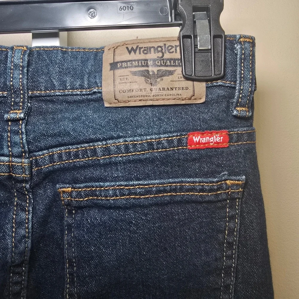Wrangler‎ Kids Boys Straight Fit Jeans Dark Wash Slim Size 14
